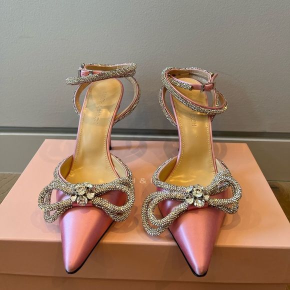 MACH & MACH DOUBLE BOW SILK SATIN PUMPS - Picture 2 of 9